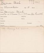 Mamie Beck Student Information Card