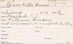 Grace Hilda Bonser Student Information Card