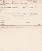 Esther Browning Student Information Card