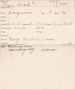 Mary Cook Student Information Card [entered 1901]