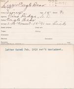 Lizzie Eagle Bear Student Information Card Lizzie Eagle Bear Student Information Card