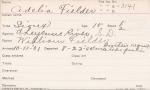 Adelia Fielder Student Information Card Adelia Fielder Student Information Card