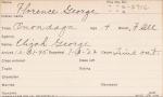 Florence George Student Information Card Florence George Student Information Card
