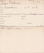 Marie McCloud Student Information Card Marie McCloud Student Information Card