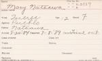 Mary Natsawa Student Information Card Mary Natsawa Student Information Card