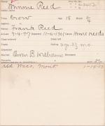 Minnie Reed Student Information Card Minnie Reed Student Information Card