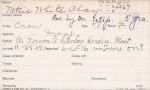 Nettie Whiteclay Student Information Card Nettie Whiteclay Student Information Card