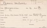 Naomi Wilson Student Information Card Naomi Wilson Student Information Card