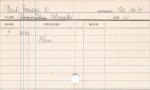 Walter E. Paul Progress Card Walter E. Paul Progress Card