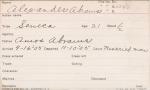 Alexander Abrams Student Information Card Alexander Abrams Student Information Card