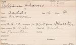 William Adams Student Information Card William Adams Student Information Card