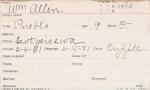 William Allen Student Information Card William Allen Student Information Card