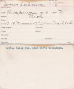 James Andrews Student Information Card James Andrews Student Information Card