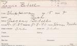 Louis Bedell Student Information Card Louis Bedell Student Information Card