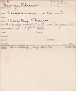 George Chew Student Information Card George Chew Student Information Card
