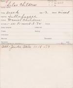 Silas Childers Student Information Card