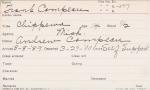 Frank Campeau Student Information Card Frank Campeau Student Information Card