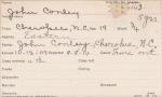 John Conley Student Information Card John Conley Student Information Card