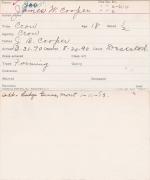 James W. Cooper Student Information Card James W. Cooper Student Information Card