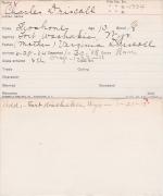 Charles Driskell Student Information Card