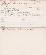 Joseph Dubray Student Information Card Joseph Dubray Student Information Card