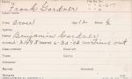 Frank Gardner Student Information Card Frank Gardner Student Information Card
