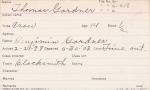Thomas Gardner Student Information Card Thomas Gardner Student Information Card