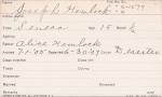 Joseph Hemlock Student Information Card Joseph Hemlock Student Information Card