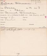Richard Hinman Student Information Card Richard Hinman Student Information Card