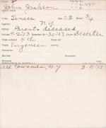 John Jackson Student Information Card John Jackson Student Information Card