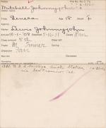 Mitchell Johnny John Student Information Card Mitchell Johnny John Student Information Card