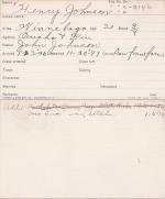 Henry Johnson Student Information Card Henry Johnson Student Information Card