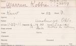 Warren Kekahbah Student Information Card Warren Kekahbah Student Information Card