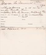 George La Fernier Student Information Card George La Fernier Student Information Card