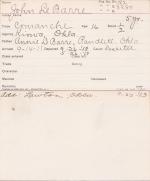 John Le Barre Student Information Card John Le Barre Student Information Card