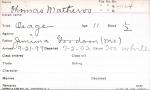 Thomas Mathews Student Information Card Thomas Mathews Student Information Card