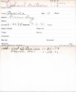 Richard Metoxen Student Information Card Richard Metoxen Student Information Card