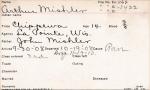 Arthur Mishler Student Information Card Arthur Mishler Student Information Card