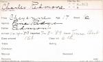 Charles Redmore Student Information Card Charles Redmore Student Information Card