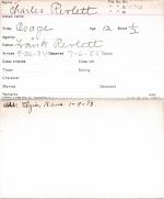 Charles Revlett Student Information Card Charles Revlett Student Information Card