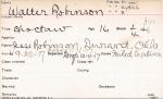 Walter Robinson Student Information Card
