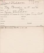 Albert Sheldon Student Information Card Albert Sheldon Student Information Card