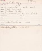 Carl Sweezy Student Information Card