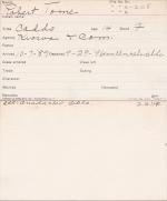 Robert Tome Student Information Card Robert Tome Student Information Card