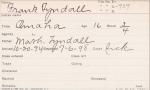 Frank Tyndall Student Information Card Frank Tyndall Student Information Card
