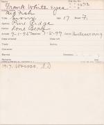 Frank White Eyes (Red Fish) Student Information Card Frank White Eyes (Red Fish) Student Information Card