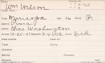 William Wilson Student Information Card William Wilson Student Information Card