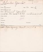 Charles Yarlot Student Information Card Charles Yarlot Student Information Card