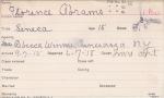 Florence Abrams Student Information Card Florence Abrams Student Information Card