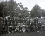 Group of male students on school grounds [version 2], 1911